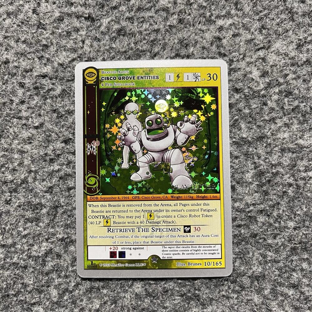 Metazoo Playtester Cisco Grove Entities Seance 1st Edition Silver Border Holo